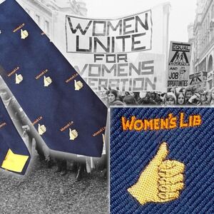 Vintage 1970s Lord &‎ Taylor Women's Lib Tie Feminist Protest Equality Political
